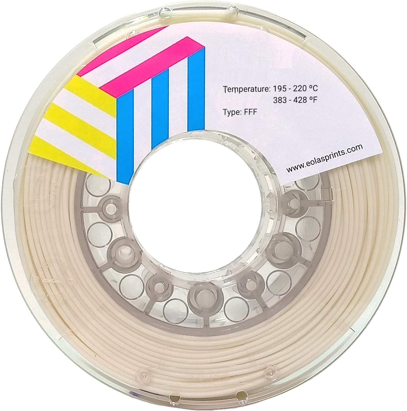 Eolas Prints | Flexible 3D Filament 100% TPU+ | 3D Printer | Made in Spain, suitable for use with food and creating toys | 2.85 mm | 1 kg | Beige