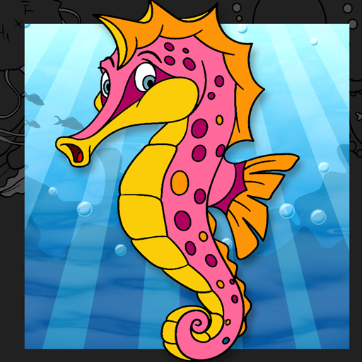 Libro da colorare delle creature del mare