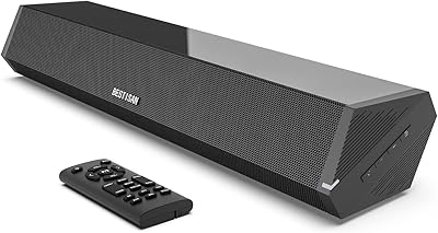 Bestisan Sound Bars for TV, 1650W Small Soundbar for TV, Sound Bar with Depths Sound EnhancedDSPBass3EQ, Surround Sound Speakers for TV Works with HDMI ARCCEC,OpticalBTPC ...