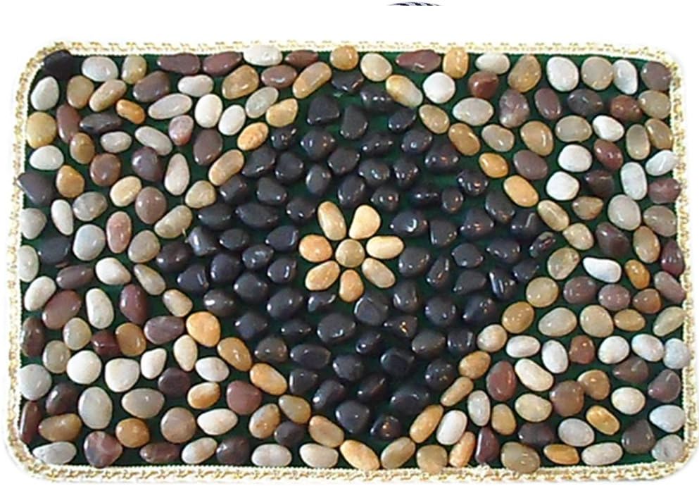 EliteShine Natural Pebbles Massage Mat Cobblestone Healthy Care Reflexology Massage Yoga Mat