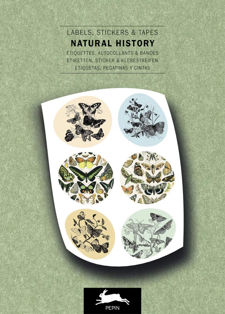 Natural History: Label & Sticker Book (Multilingual Edition)