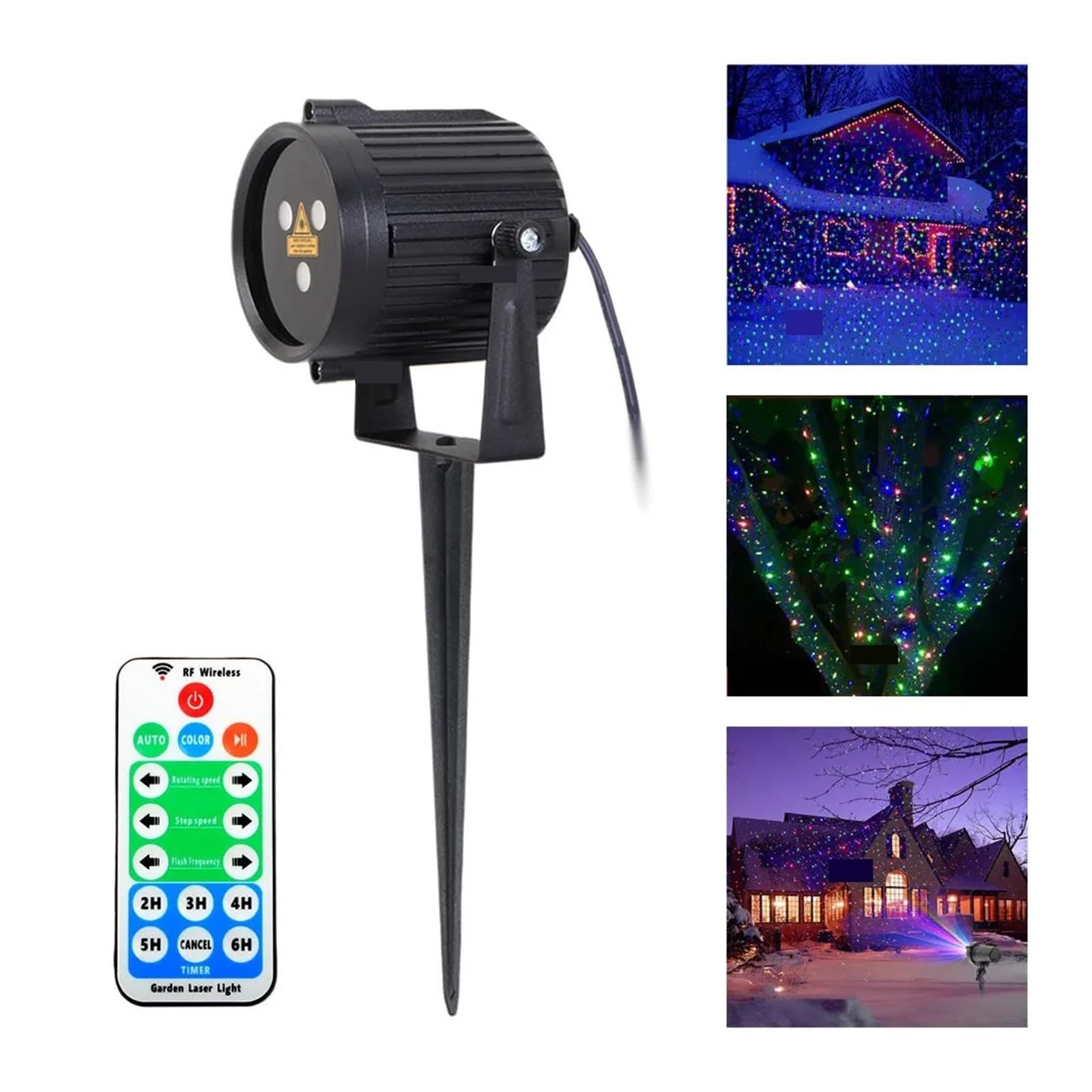 Projektor Weihnachten, Outdoor IP65 Remote Starry Sky RGB Rasen Licht for Weihnachten DJ Party Haus Hof Garten Bühne Zeigen Projektor Landschaft lampen