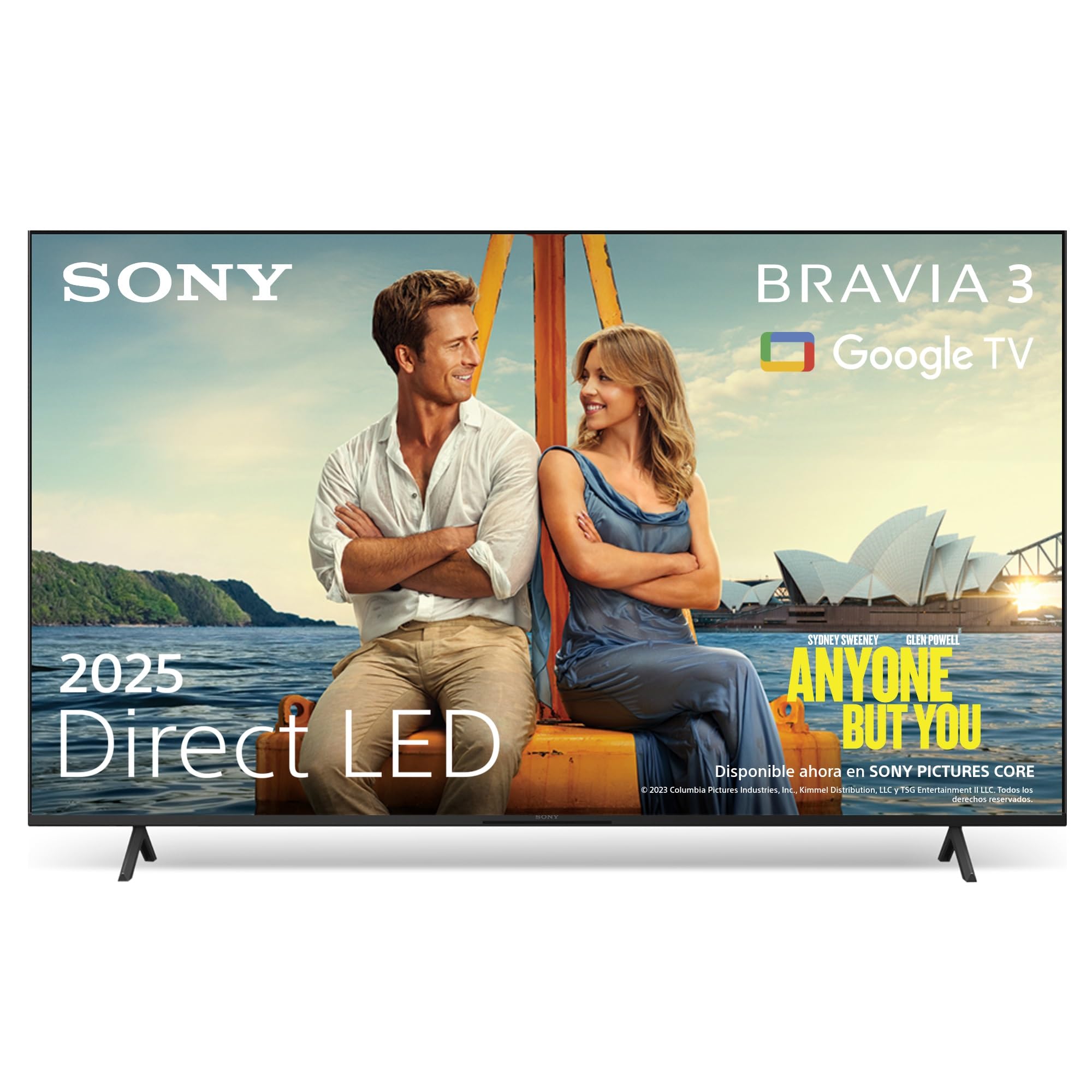 Sony BRAVIA 3, Direct LED TV 50 Pulgadas, Altavoz X-Balanced, Dolby Vision/Atmos, IMAX Enhanced, Google TV 2025, Apple AirPlay 2, Eco Dashboard 2, Menú del Juego 2, Smart TV, 50"