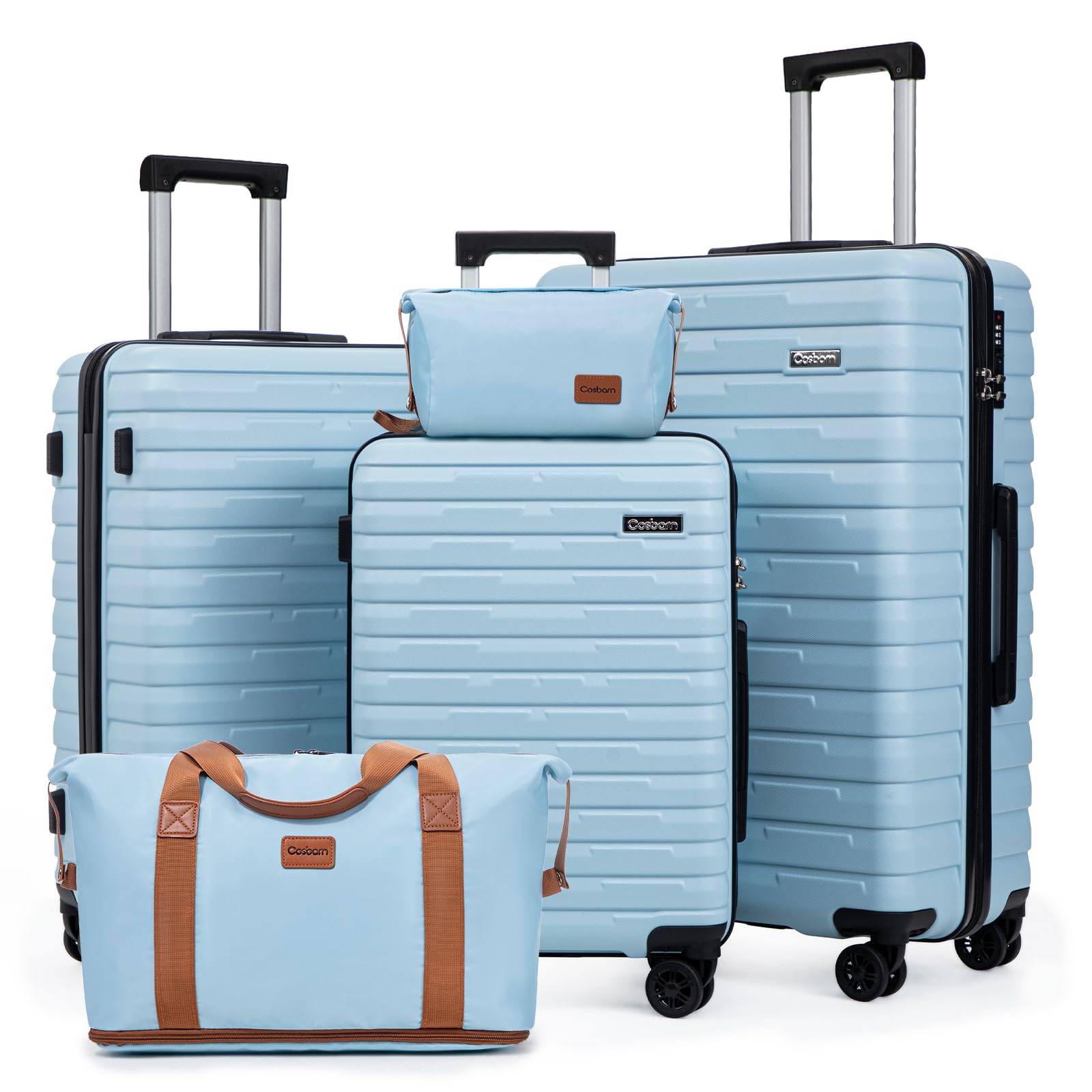 Luggage Sets Hardshell 5 Piece Durable Suitcases with Wheels