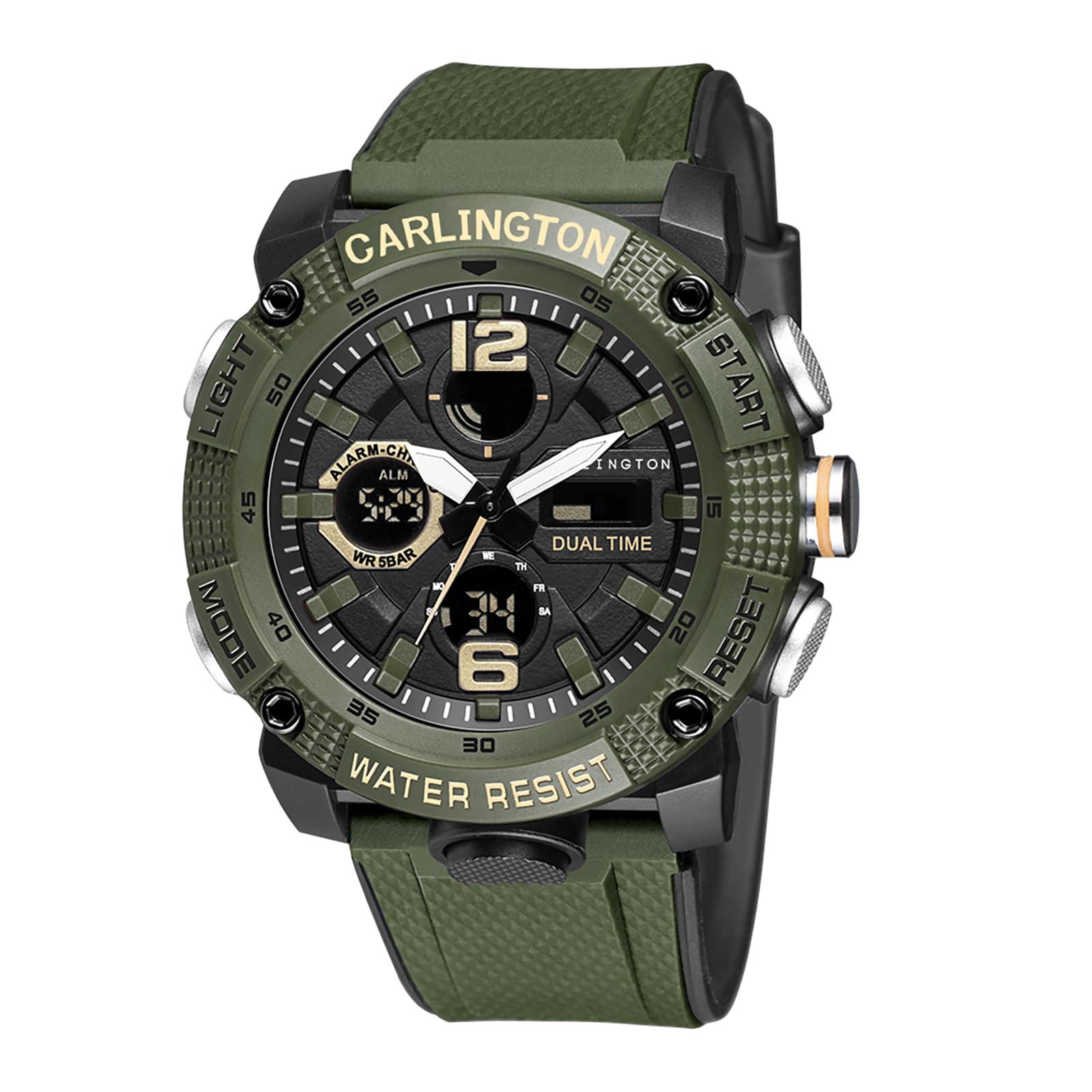 Velocity Series Analog-Digital Sports Watches for Men and Boys with Alarm, Stopwatch, Backlit Display, Dualtime, Silicone Rubber Strap, Water & Shock Resiatant - CT_8039-image-12