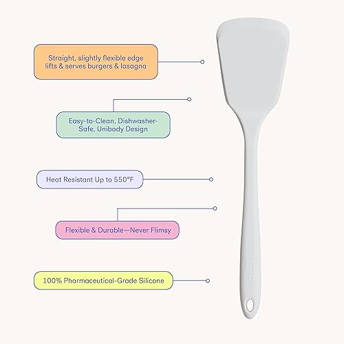 Miniatura 2 de GIR Get It Right Premium Silicone Ultimate Turner  Antiadherente resistente al calor  Ideal para barbacoas y comidas al aire libre  Capaz de
