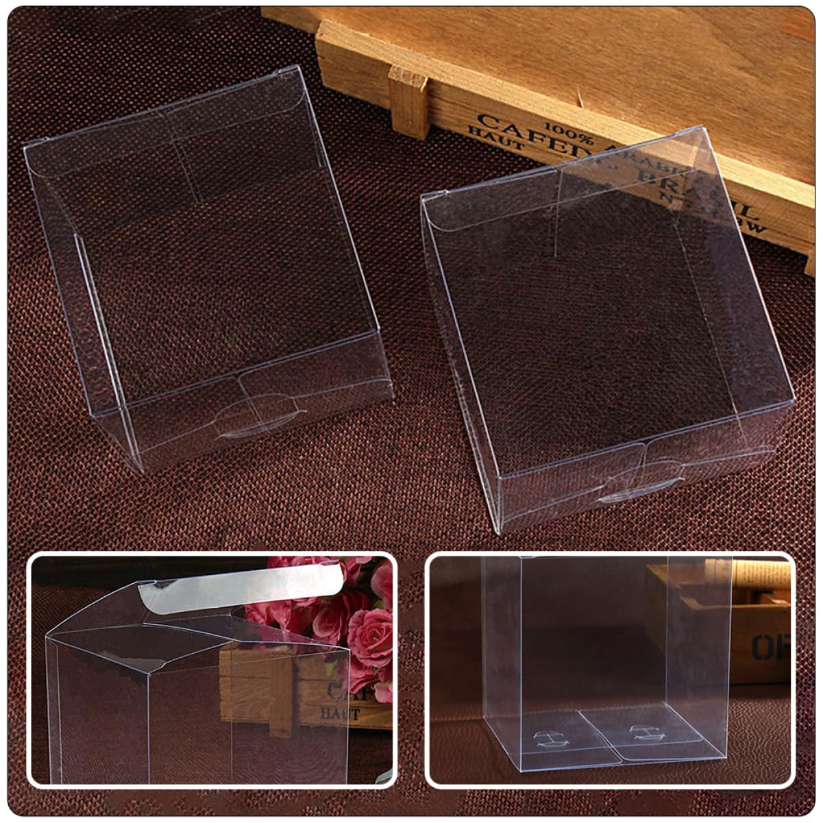 Alipis Scatole Regalo Trasparenti in Pvc 20pezzi per Dolci Feste e Compleanni Eleganti Confezioni Regalo Multiuso