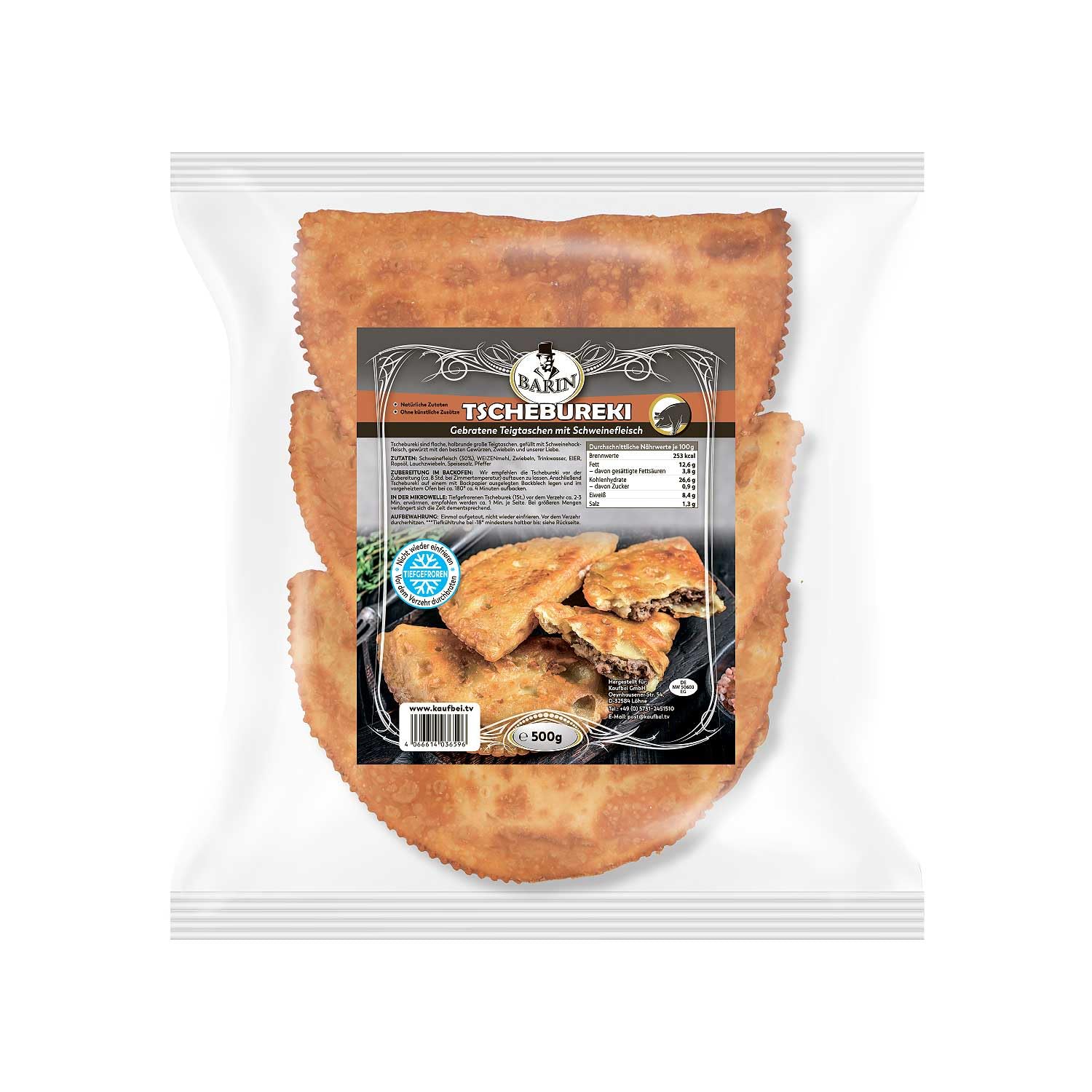 BARIN Set Trio Spezialitäten Tschebureki Kotlety Belaschi 1625g Tiefgefroren Handgefertigte Fleischgerichte mit Natürlichen Zutaten Traditionelle Rezepte Schnelle Zubereitung Ohne