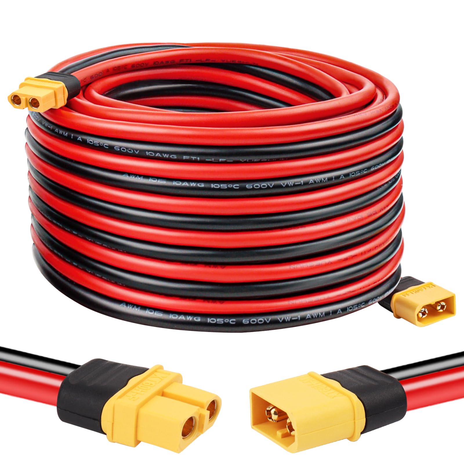 Amazon.com: MOOKEERF XT60 Extension Cable 10AWG 30FT XT60 to XT60