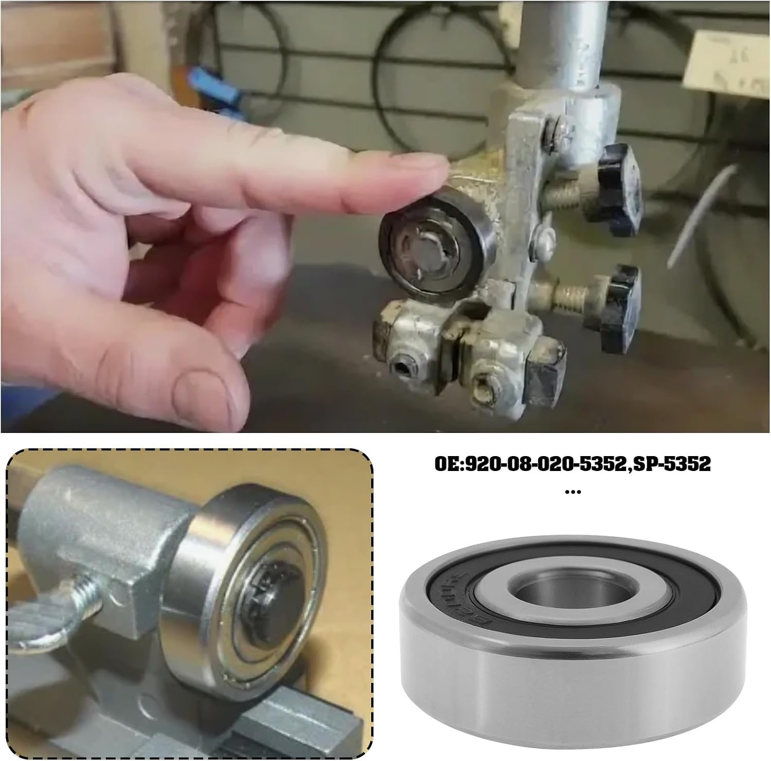 2PCS Thrust Bearings 920-08-020-5352 SP-5352 30x10x9mm Compatible with Rockwell Delta 14" Band Saw
