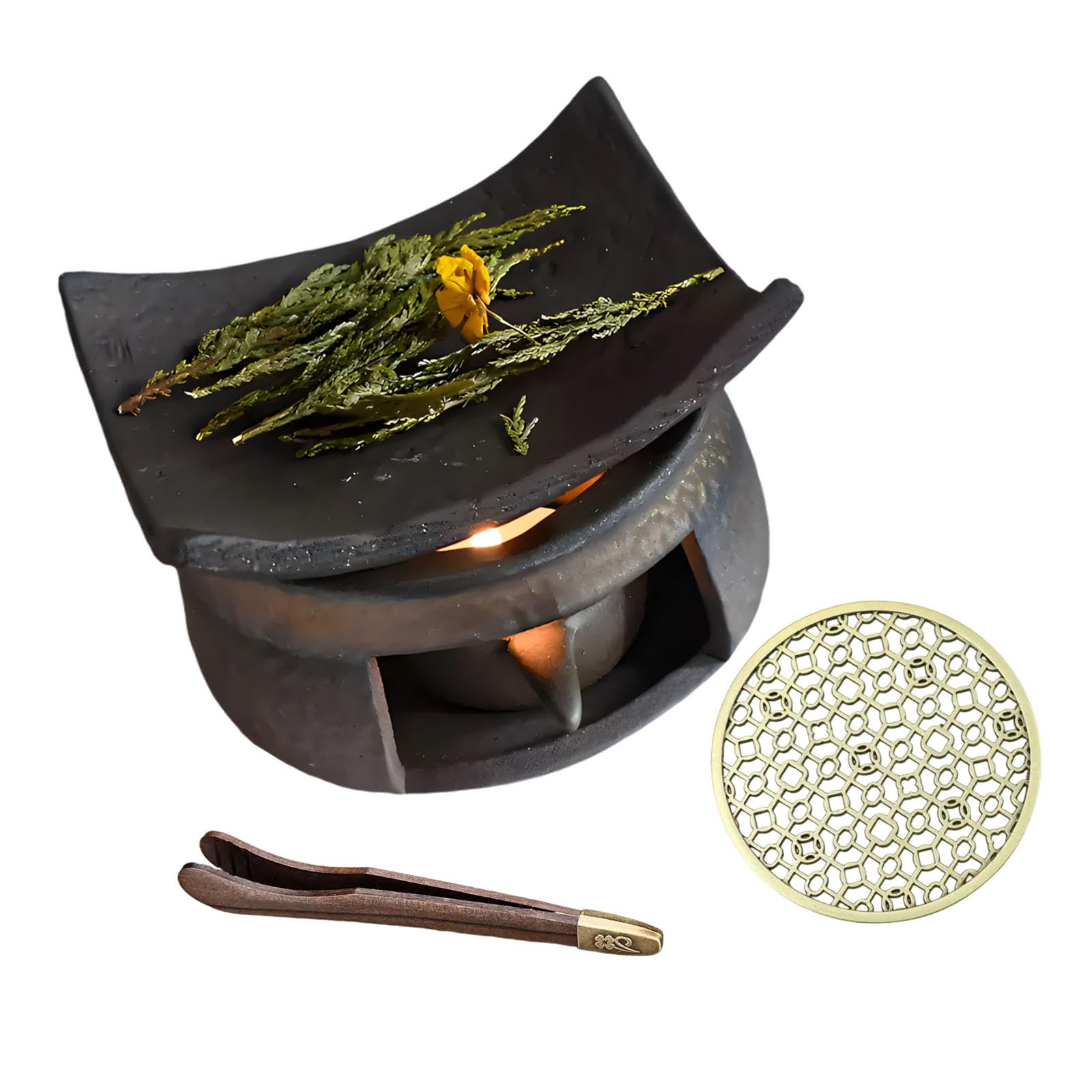 our fave Artistic Ceramic Scented Diffuser Tea Warmer Melter for Relaxation Meditations Home Decor Multifunctional Herbal Scent Stove