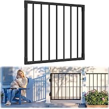 W.3ft x H.36in Aluminum Deck Gate Kit Outdoor, DIY Cuttable, Black | Welded Anti Sag Frame, Easy to Install, AAMA 2604 Weather-Resistant Finish for Patio, Garden, Stairs No Hinges & Latch