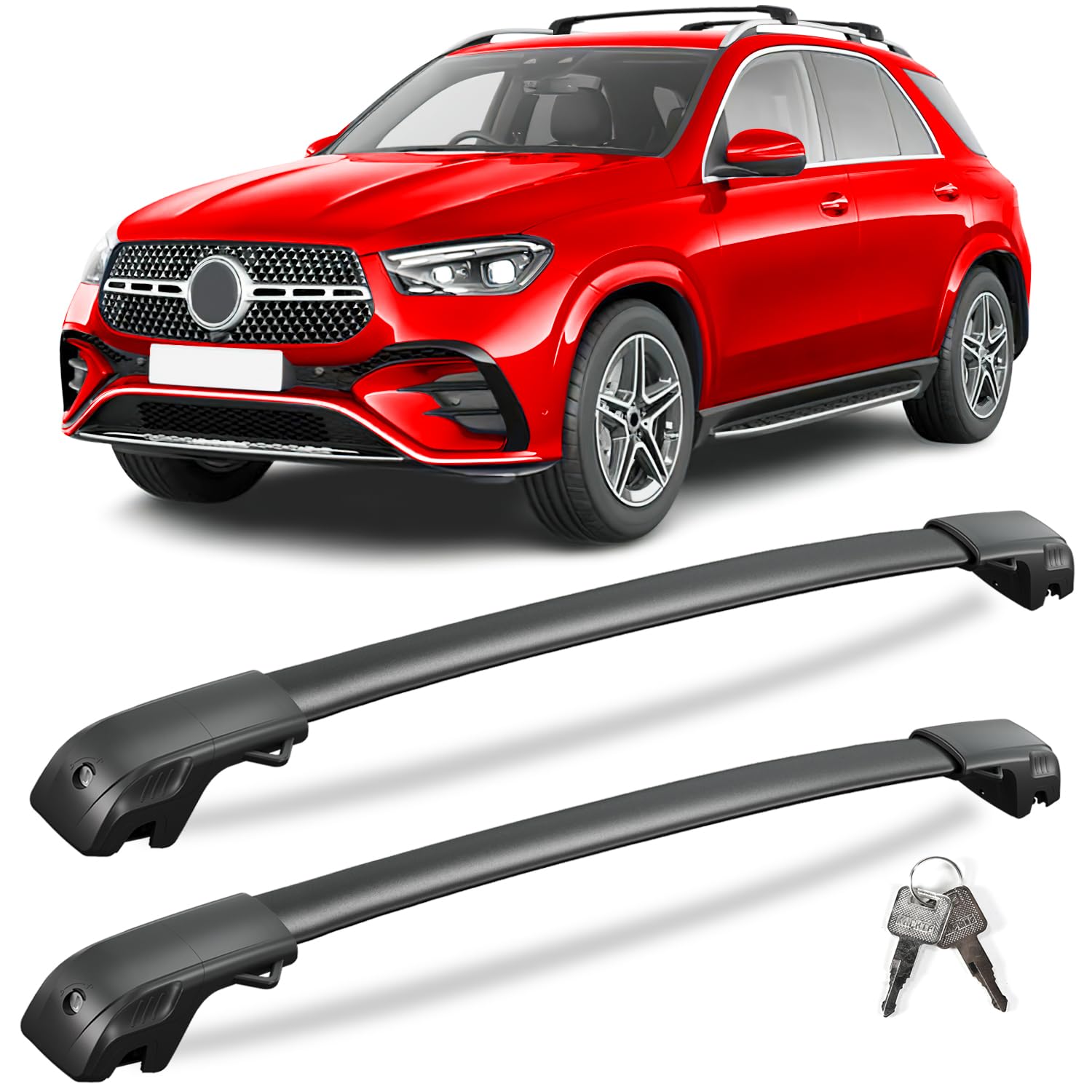 KINGGERI 300lbs Roof Rack Cross Bars for Mercedes Benz GLE 2015-2026