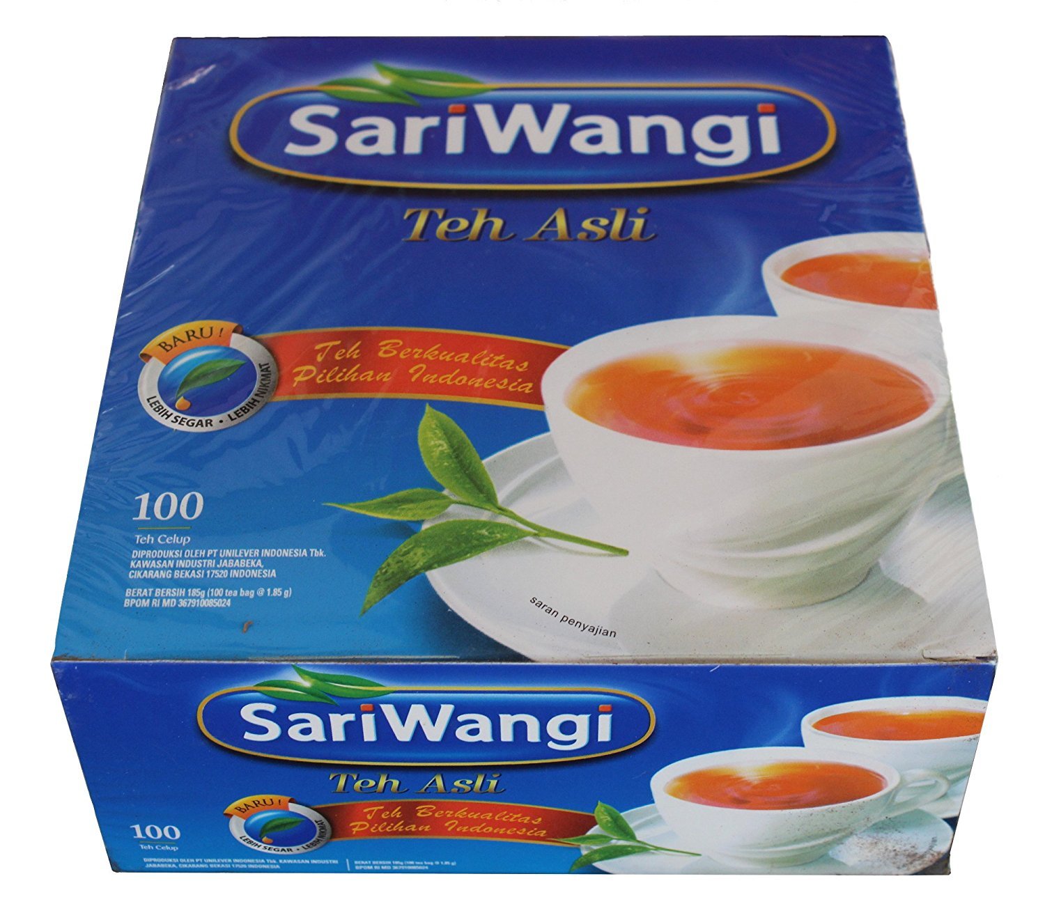 Sariwangi Teh Asli, Indonesian Tea, 1 Box 100 Teabags, Halal