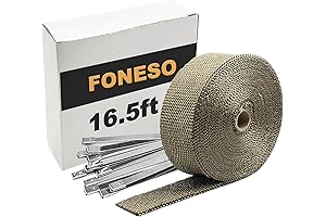 Foneso Titanium Exhaust Heat Wrap: Shielding Your Exhaust with Unrivaled Protection