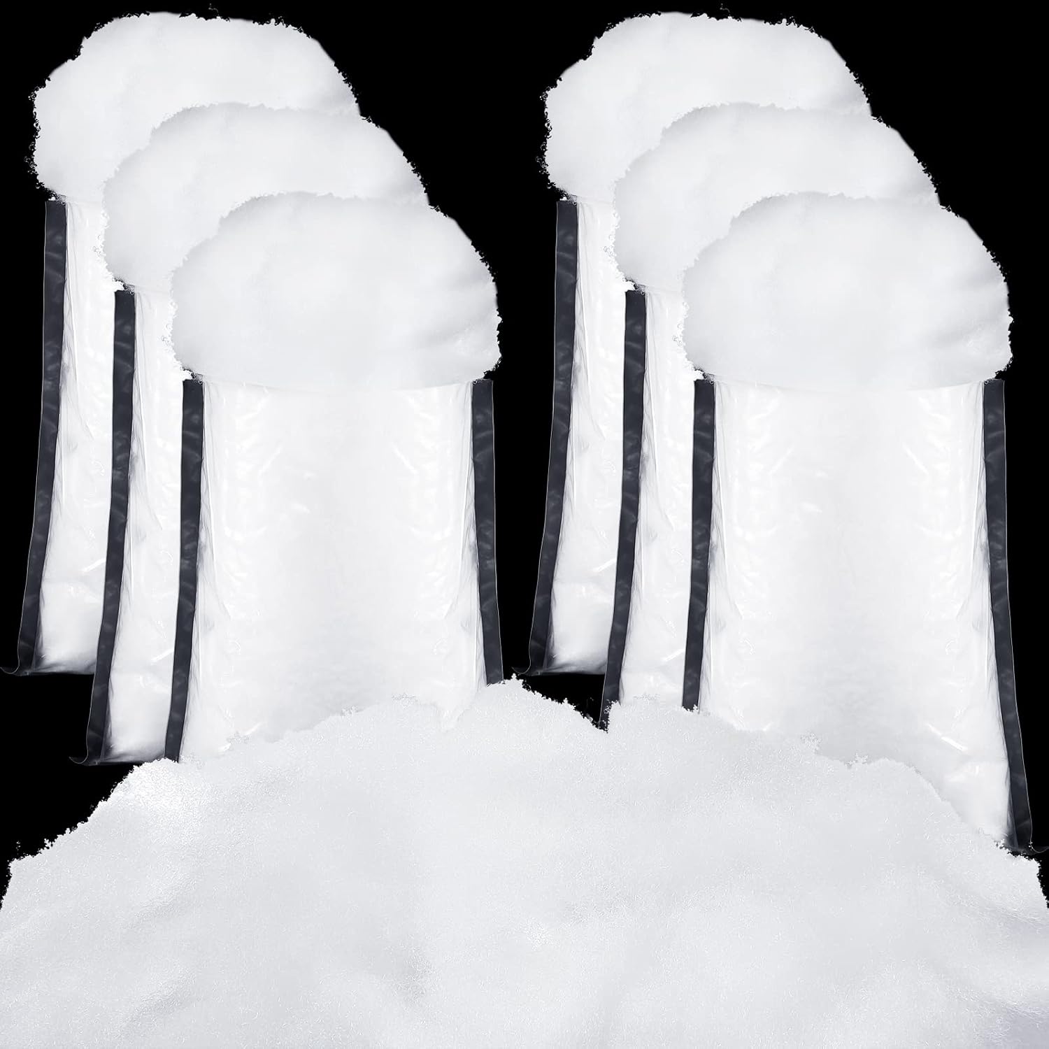 6 Bags Christmas Fake Snow Fluffy Artificial Snow with
