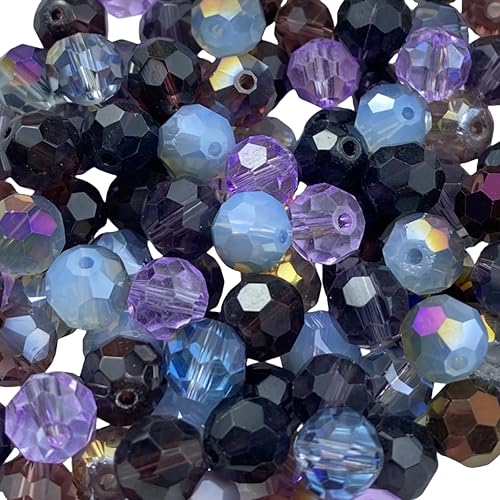 Miniatura 26 de 550 cuentas redondas de cristal de 0.118, 0.115, 0.236, 0.315 y 0.315 pulgadas, cuentas espaciadoras redondas facetadas para hacer joyas, pulseras