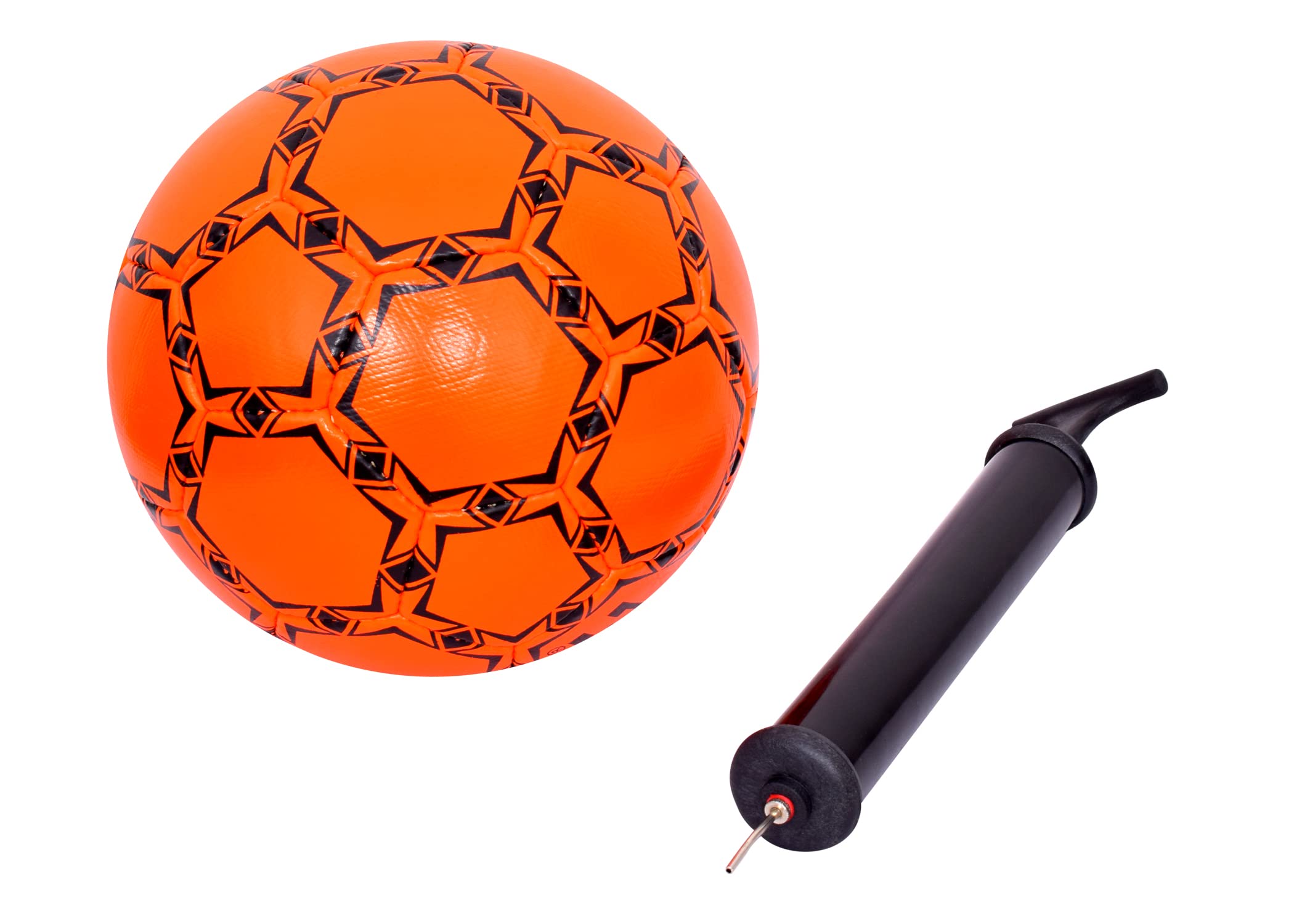 RAR SPORTS Carbonium Imported PU Football with Air Pump Size - 5 (Orange)-image-21