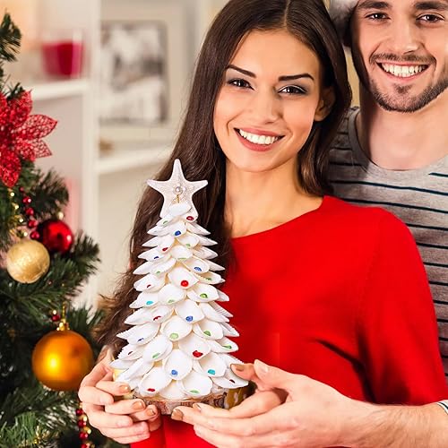 Miniatura 5 de Sea Shells - Árbol de Navidad hecho a mano, conchas de mesa, árbol de Navidad para decoración de Navidad y playa, regalo de cumpleaños, decoración