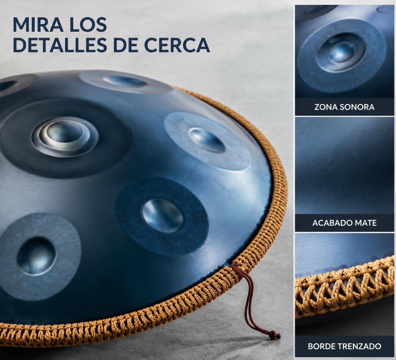 Handpan 440 Hz, 3 Notas Centrales, Para MeditacióN Y Familia