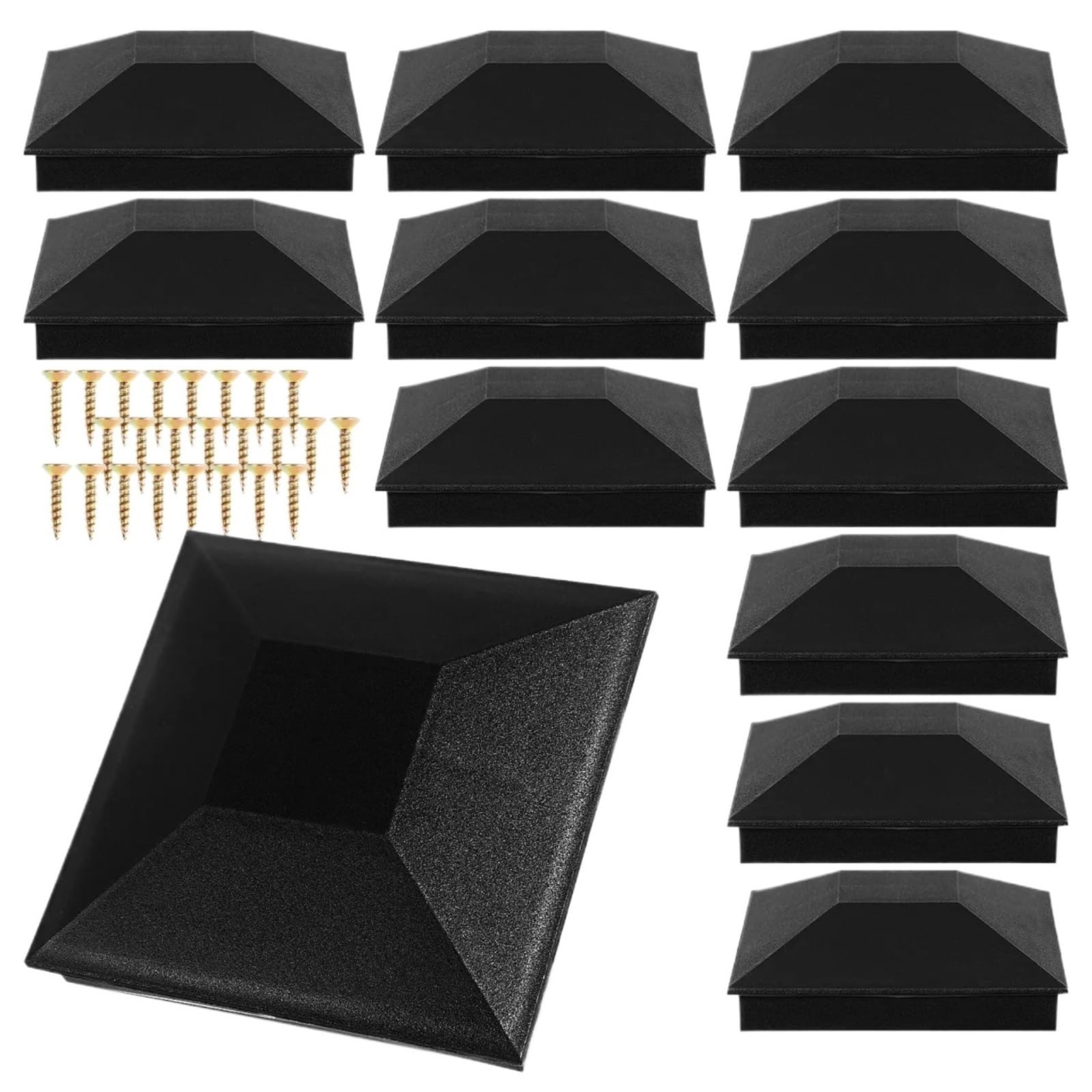 Mwahju One Color 12 Pcs Post Decorative Fence Post Caps For Fences