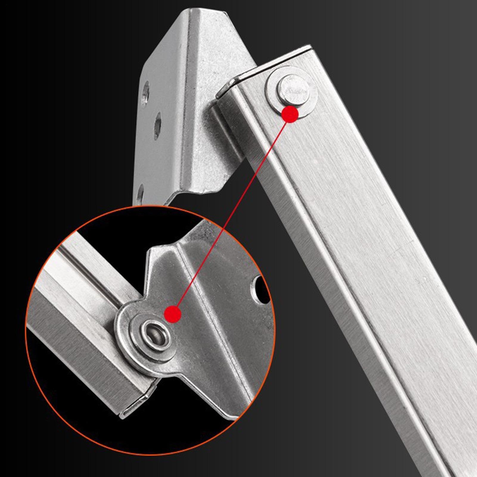 Stainless Steel Window Limiter - Casement Opening Restrictor, Fixed Position Stay | Aluminum Alloy Wind Brace, Childproof Safety Hardware with Adjustable Friction Arm — view 5