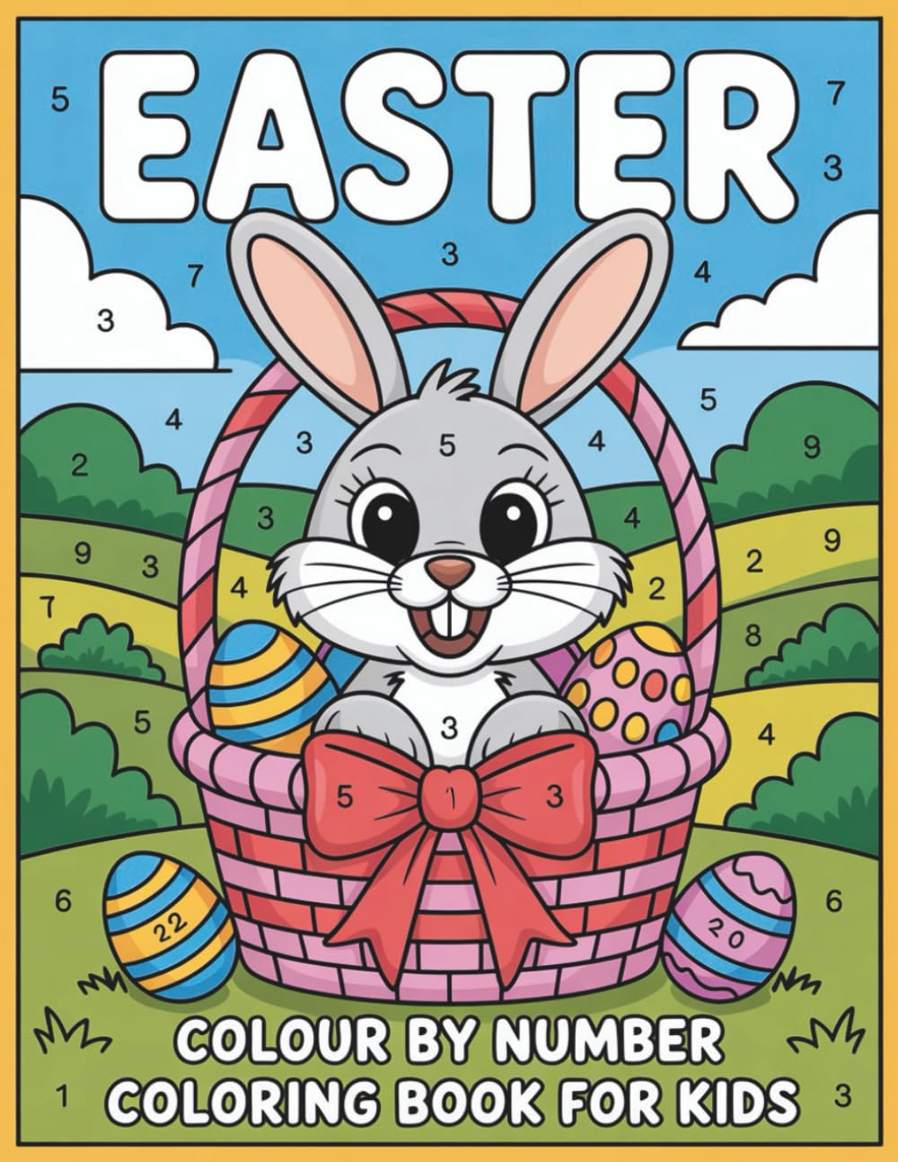 Easter Color By Number Coloring Book Kids: Bold & Easy Easter Coloring Pages for Kids Ages 4–8