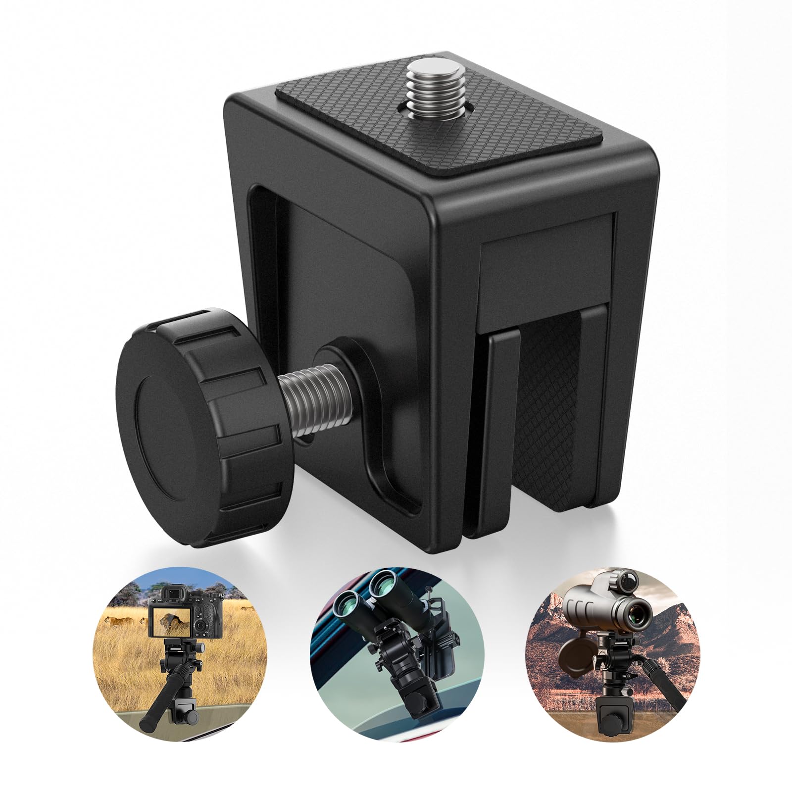 EJ.life Support De Fenêtre De Voiture Télescopique Pince De Montage De Fenêtre De Voiture Tête