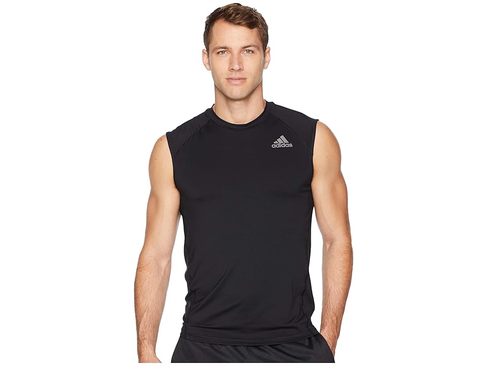 

adidas Alphaskin Sport Fitted Sleeveless Tee (Black) Men's Sleeveless