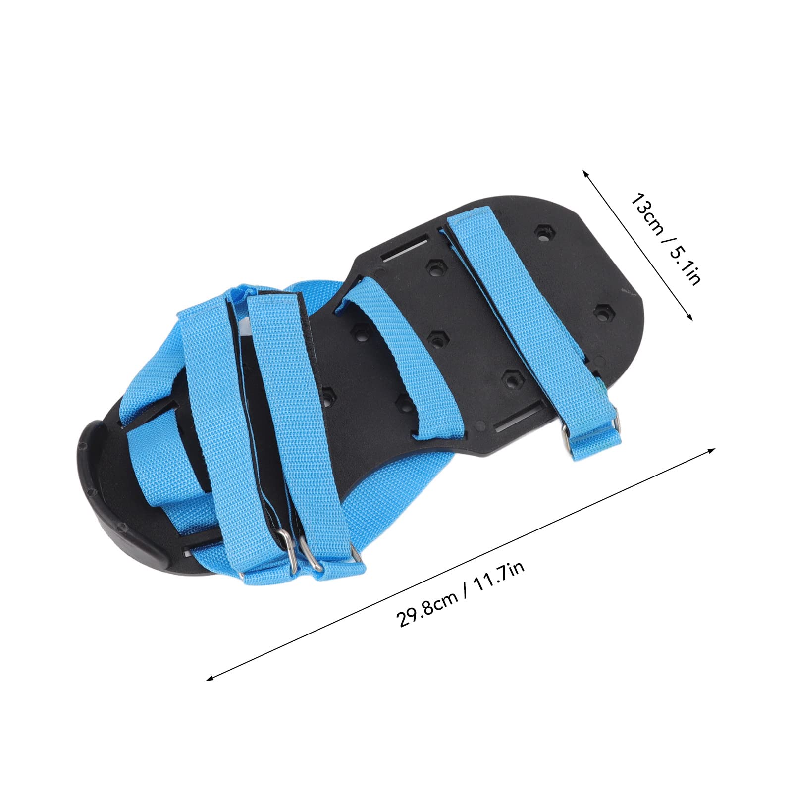 Chaussures aérateurs de pelouse, Chaussures à Pointes scarificateurs de Jardin pour l’aération du Sol, Base en Alliage d’Aluminium avec Semelle en ABS et Boucles en Nylon réglables