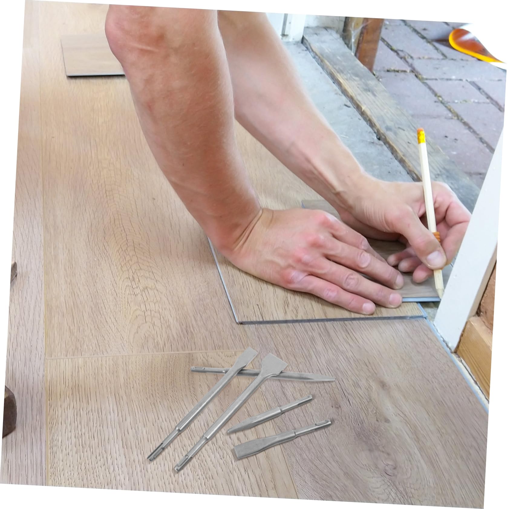 Gatuida 5piezas Cinceles y Martillos para Pared y Ladrillo Brocas para Martillo Cincel de Taladro para Mampostería