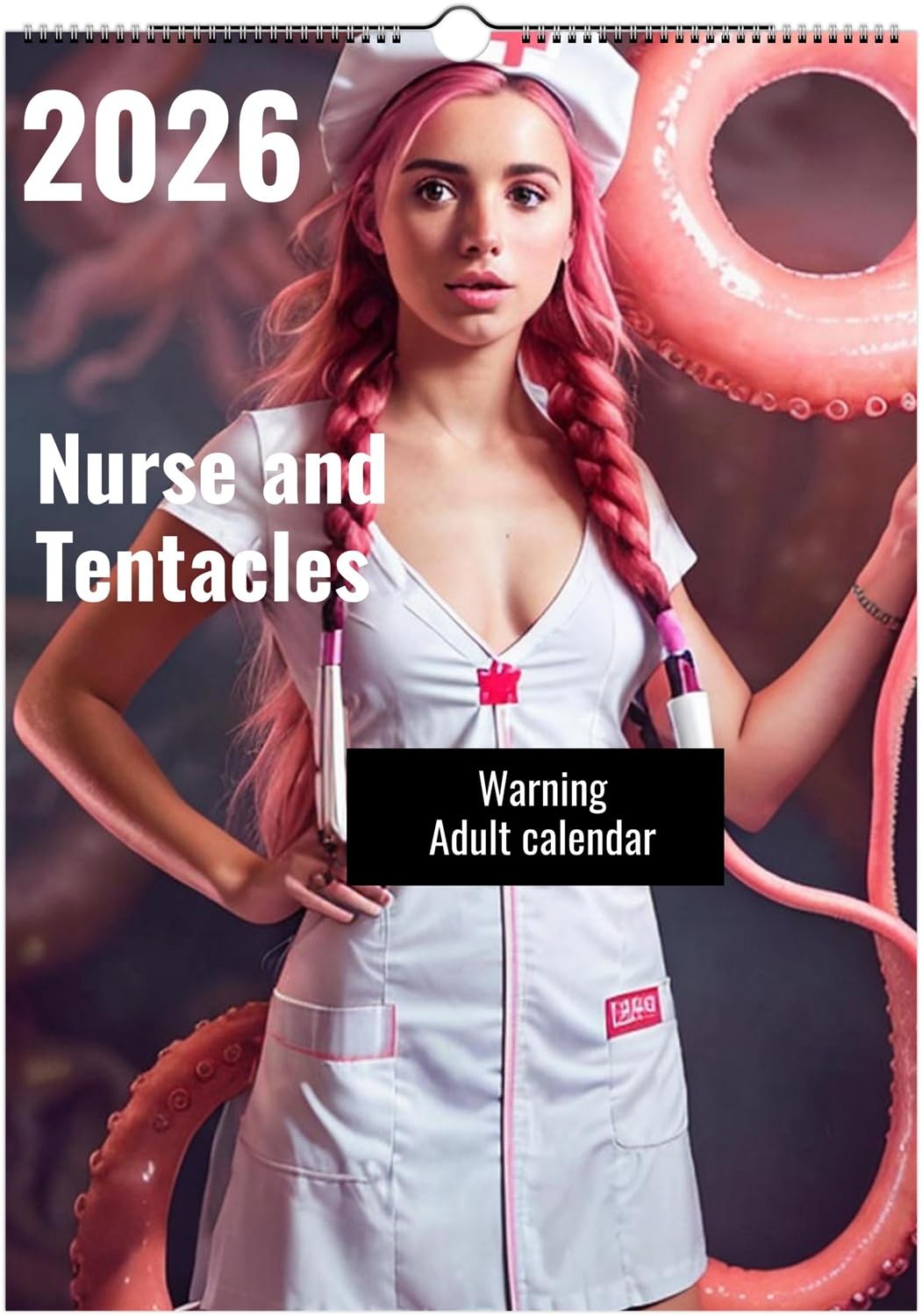 Calendrier 2026 pour adulte Cosplay infirmière vs tentacules
