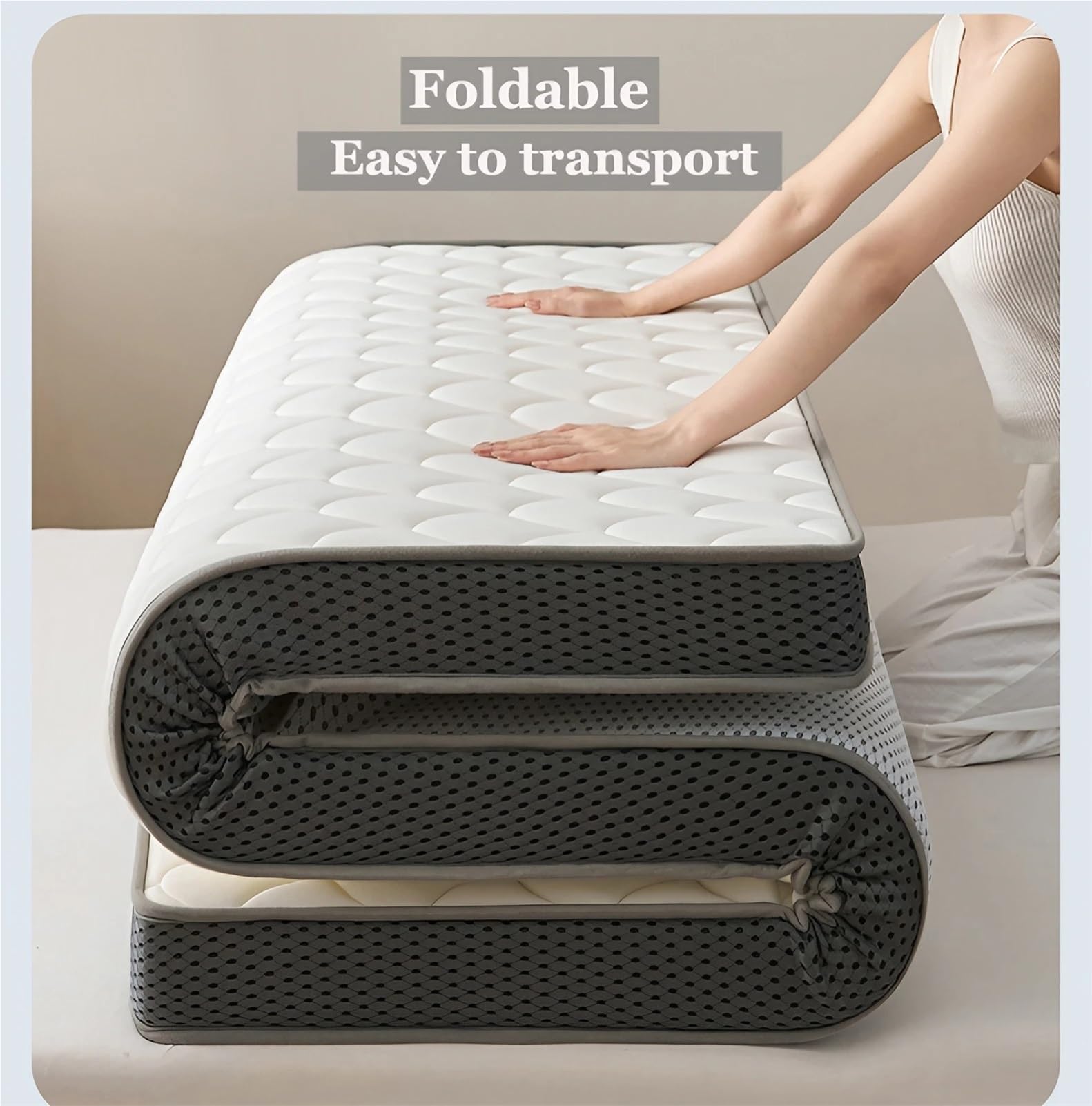 6 cm grubości, mocny, wygodny lepkosprężysty nakładka, przenośny japoński materac futon, dla par, na podróż i do użytku na podłodze, niebieski, 190 x 80 x 6 cm