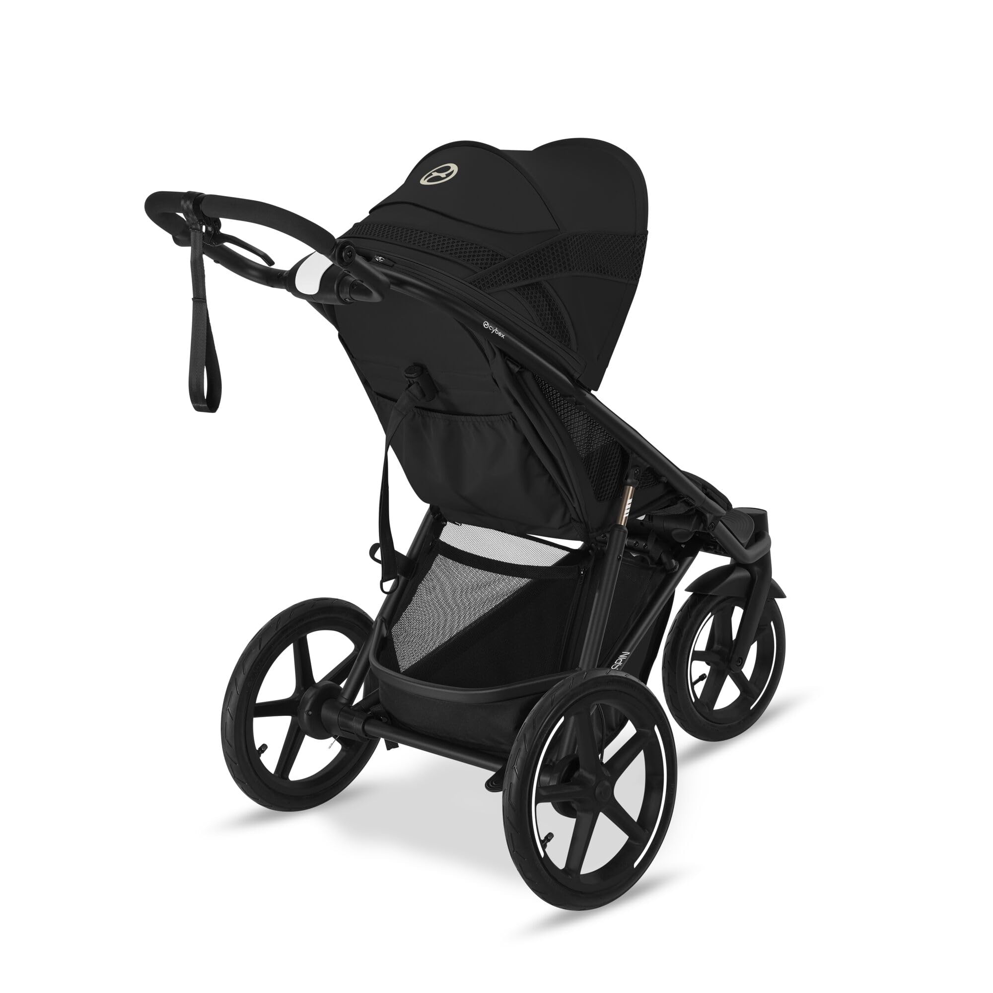 CYBEX Gold AVI SPIN Kinderwagen, ab Geburt bis 4 Jahre, 111 cm, 22 kg, City-All-Terrain Moon Black