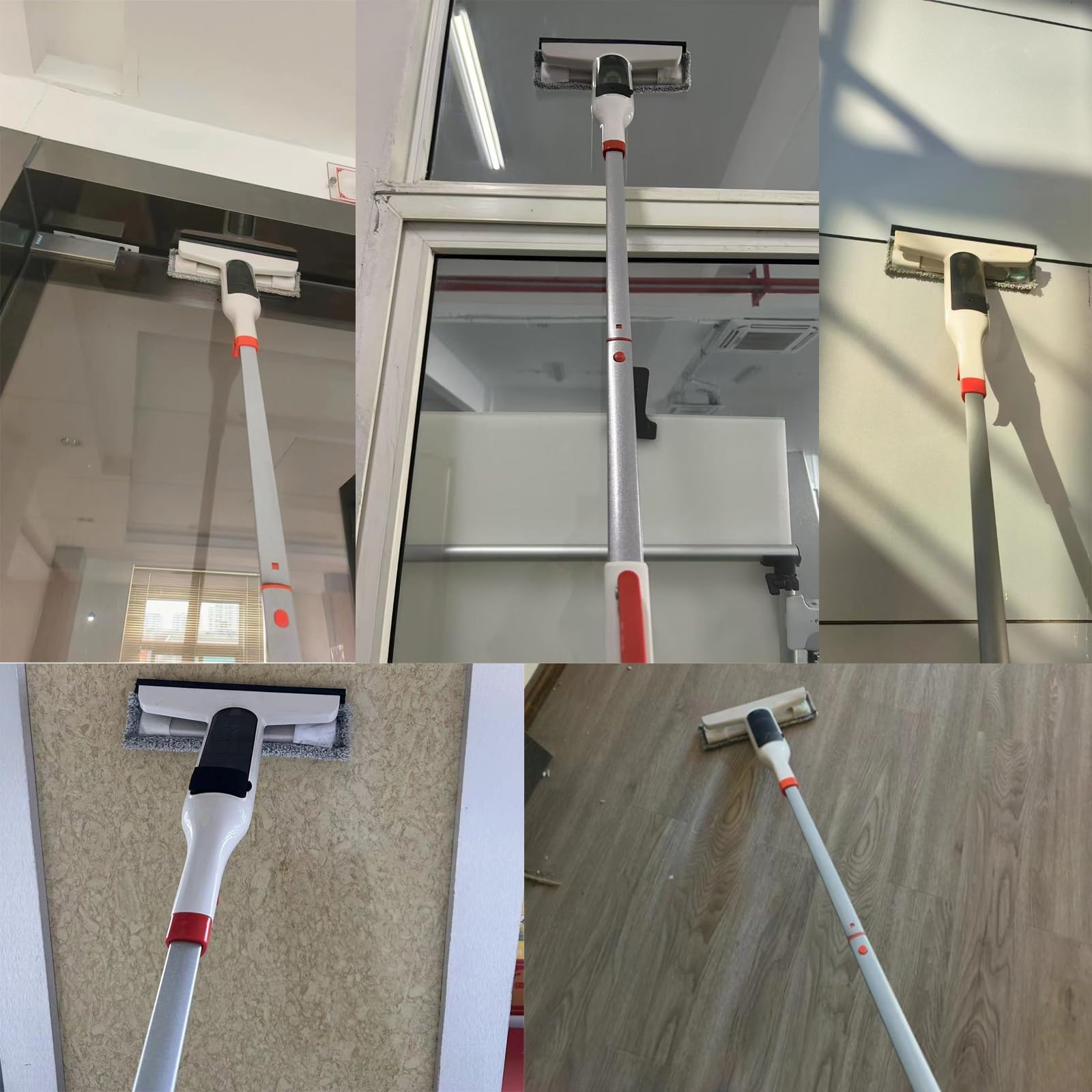 Kit profesional de limpieza de ventanas con almohadillas de repuesto en aerosol y 8 paños de microfibra, herramienta de limpieza multiusos para azulejos, mármol y suelo