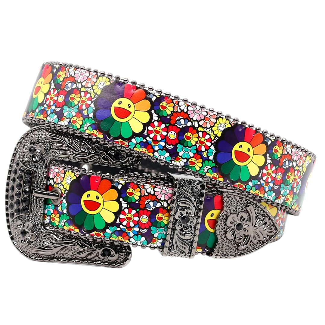 Punk Strass Nieten Gürtel Frauen Western Cowgirl Cowboy mit Diamanten Zubehör Gothic Gürtel