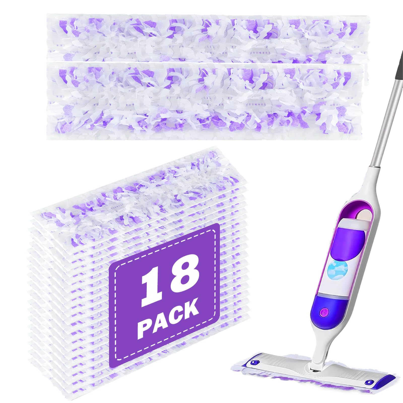 Photo 1 of 18 Pack Thickened Disposable Power Mop Pads Refills for Swiffer PowerMop