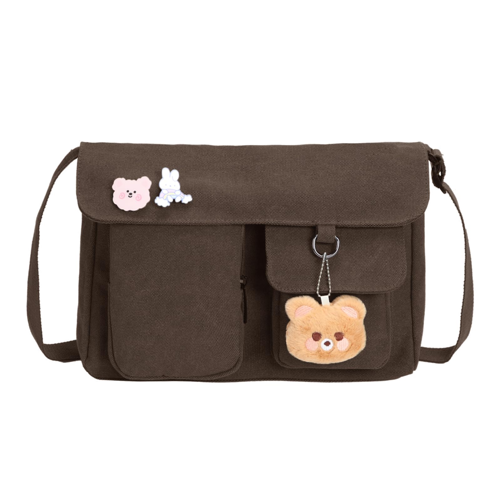 Phaoullzon Kawaii Crossbody Bag Cute Messenger Bags Canvas Shoulder Purse Gifts for Teens