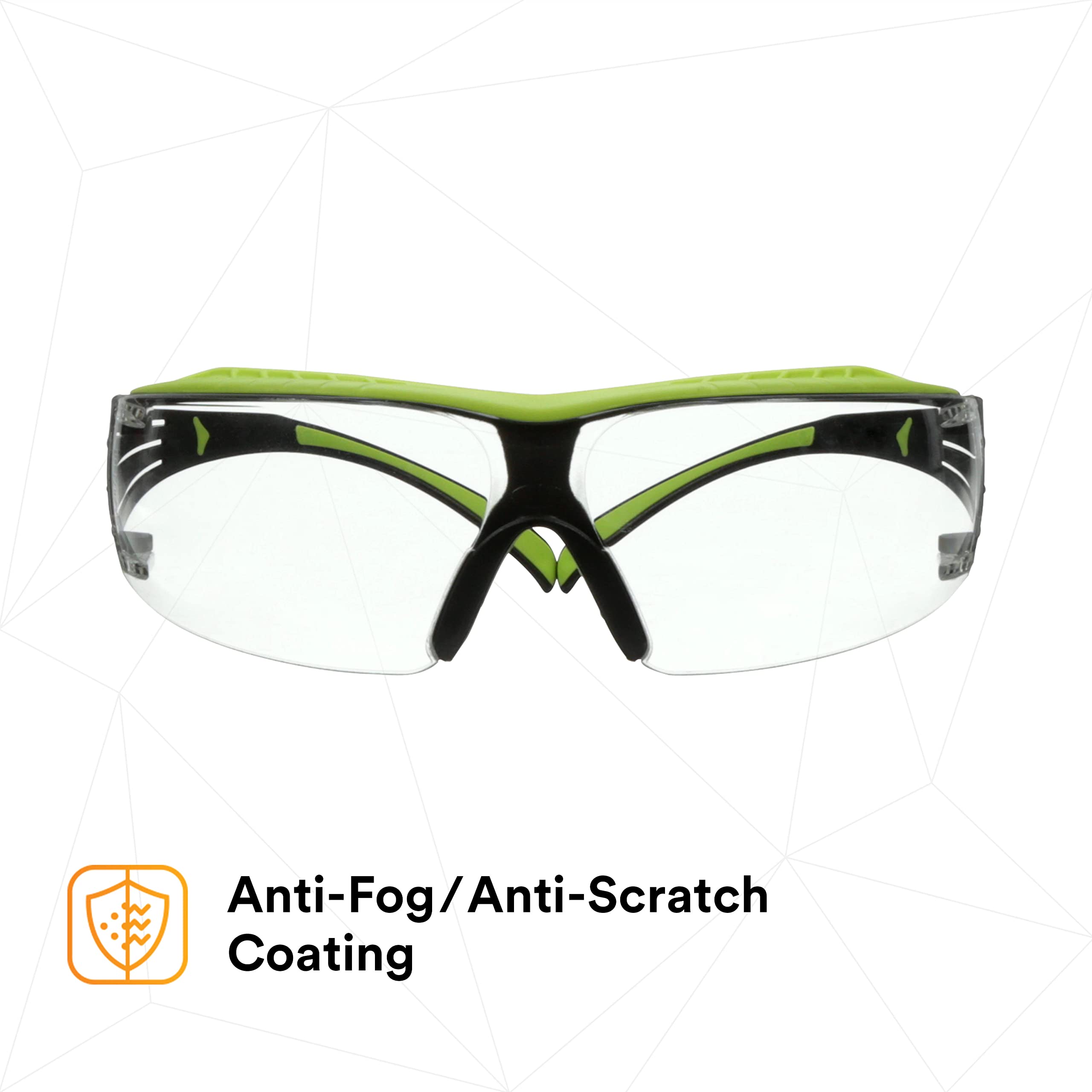 3M 27845 SecureFitTM lente transparente/AF, capacidad, volumen, N/A, talla única, color negro y verde