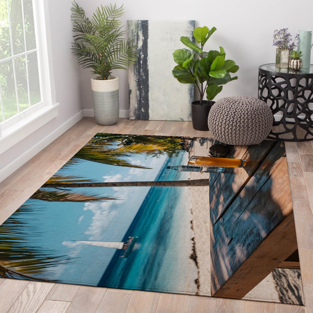 Tapis antidérapant et lavable 80x120cm à poil bas idéal pour éviter les glissades