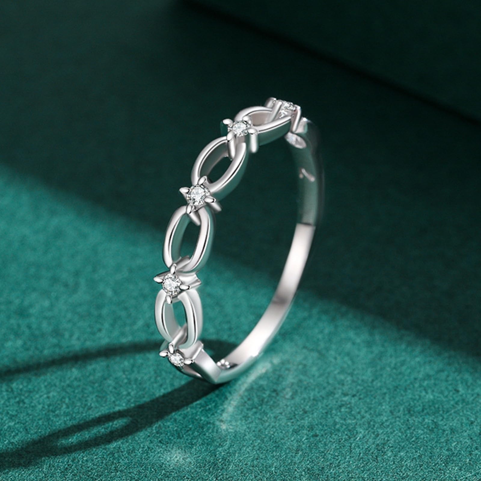 Anillos de boda para mujer con diamante, anillo de compromiso de oro real macizo de 9 quilates, 14 quilates, 18 quilates, delicado diamante real, oro blanco, anillo de compromiso para novia