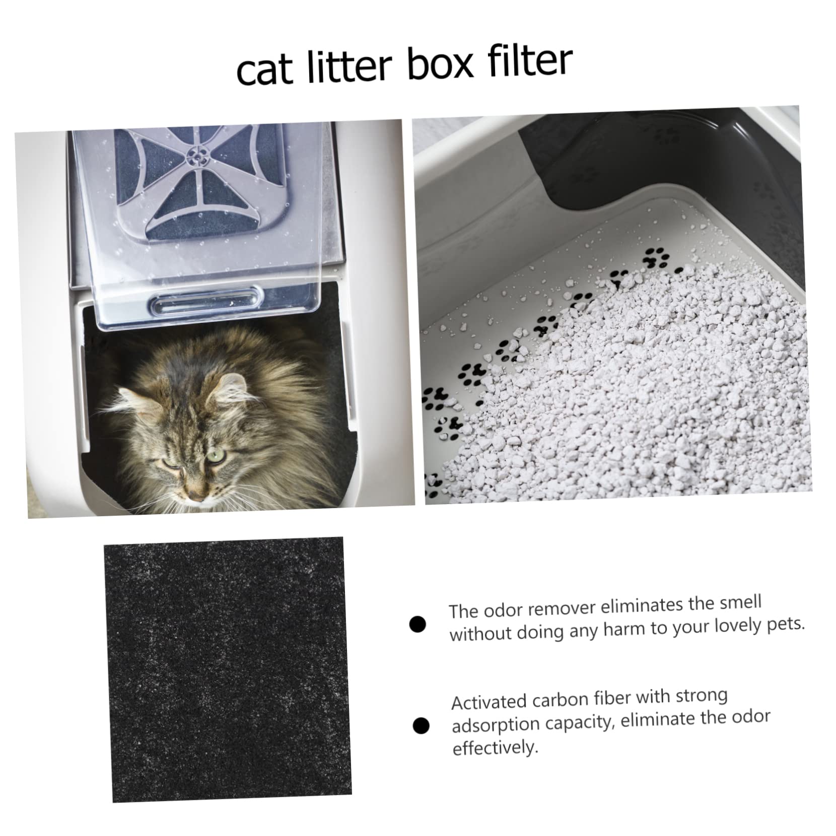 Happyyami 72stücke Aktivkohle Filterplatten Für Katzenstreu Geruchsneutralisierer Für Katzentoiletten Effektive Luftreinigung Für Frisches Zuhause