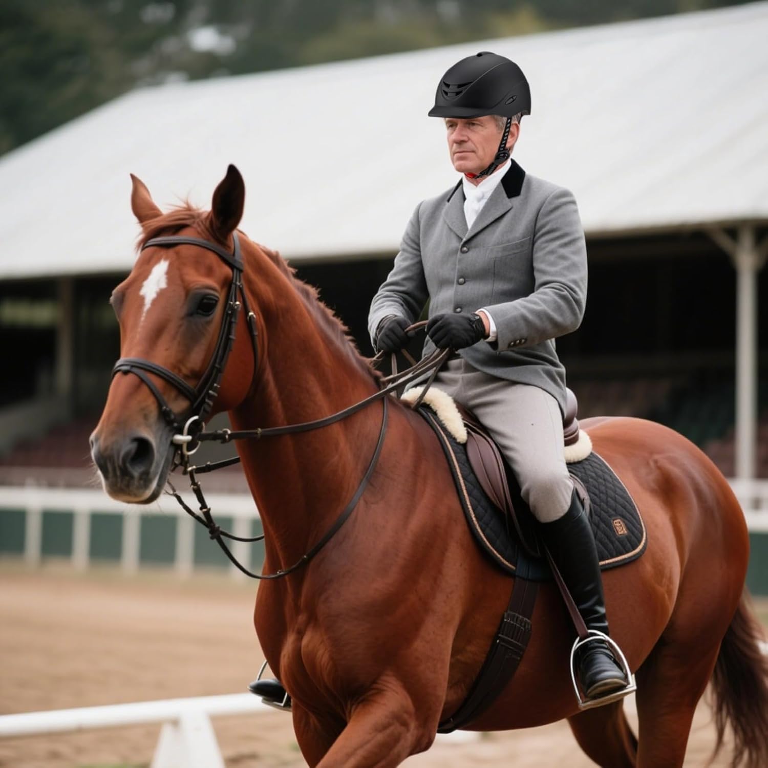 Black Matte Equestrian Helmet, Women's, Adjustable, Lightweight, with Ventilated Pc Shell, for Outdoor Sports and Horseback Riding, Safety Compliant