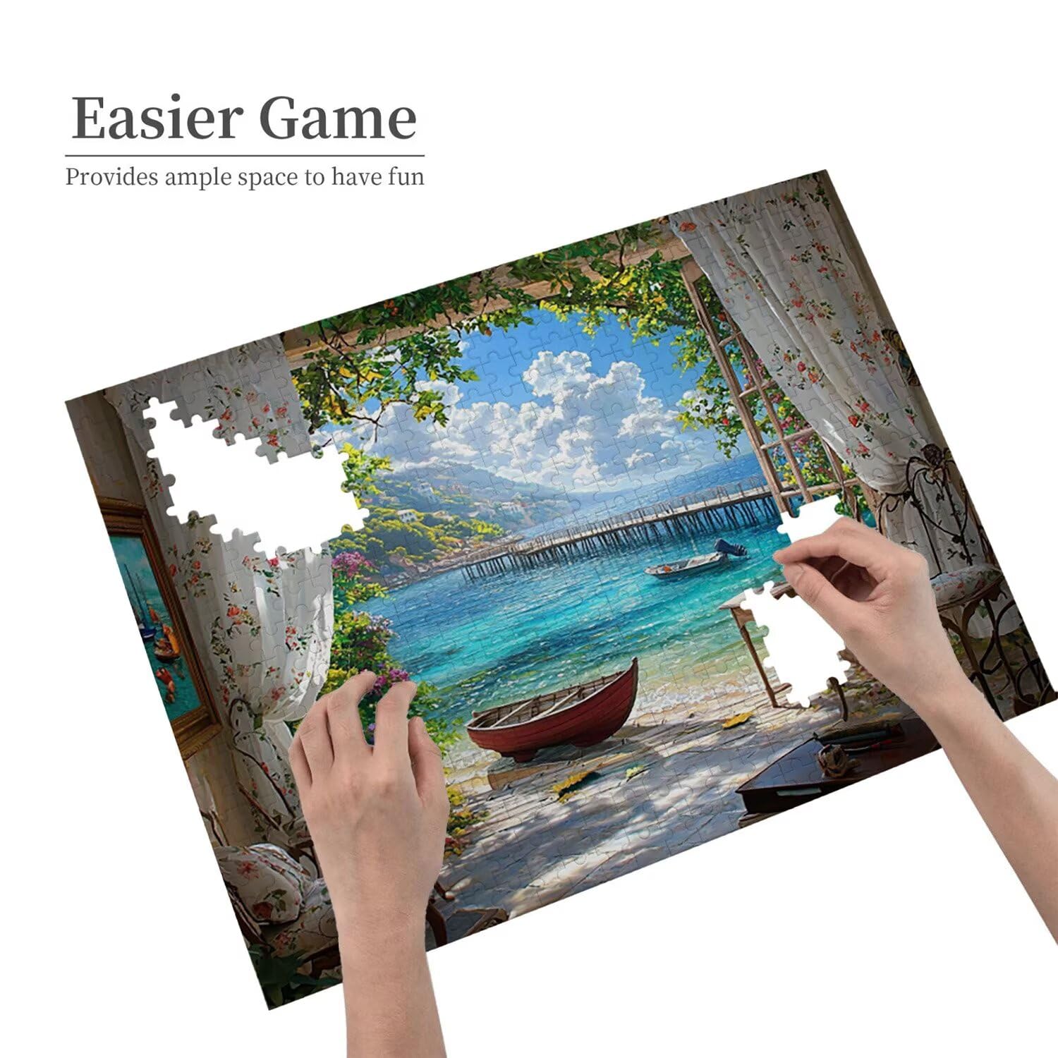 Puzzle in Legno per Adulti 1500 Pezzi | Vista| Giocattoli Educativi | Puzzle Adulti E Famiglie Decor | Dimensione Di 87x57cm | Regalo Adultis | Regali Natale (Formato: 34.8x22.8in) o-192