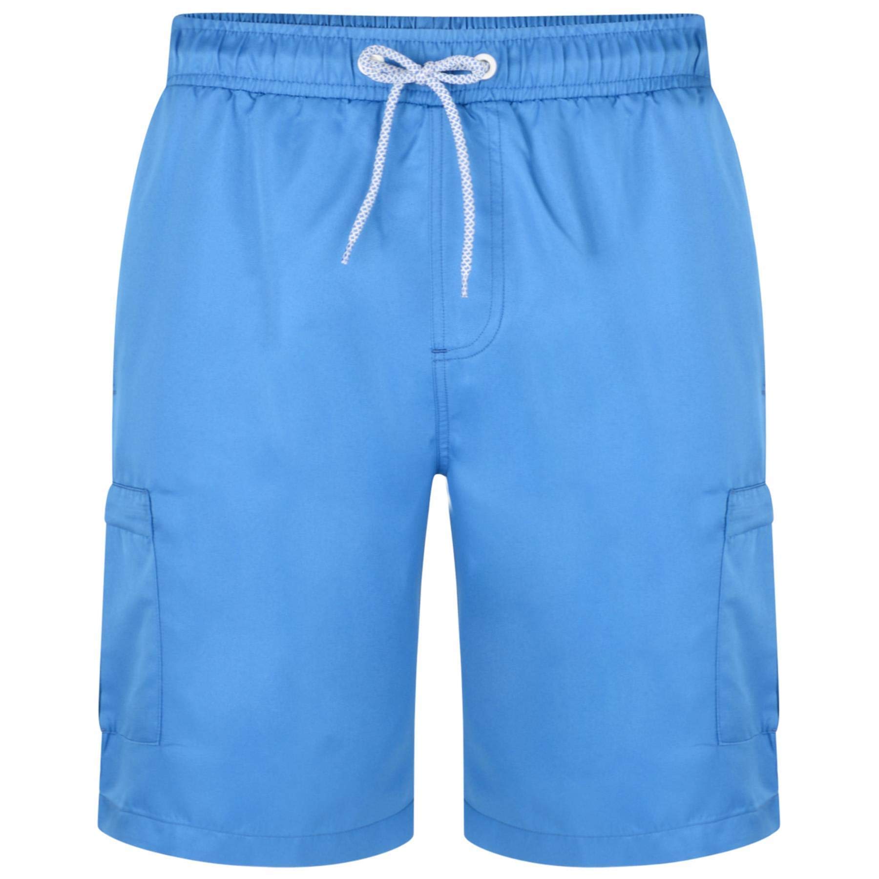 Kam Men's Royal Big Size Plain Cargo Swim Shorts (334) In In 8XL