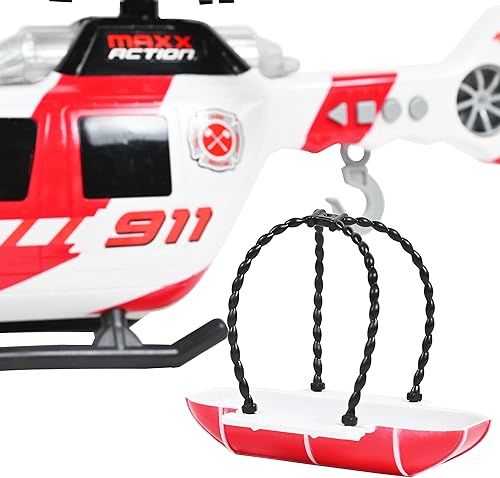 Miniatura 7 de Helicóptero grande de juguete Maxx Action de Sunny Days Entertainment - Vehículo con luces y sonidos con turbina motorizada y rotores giratorios