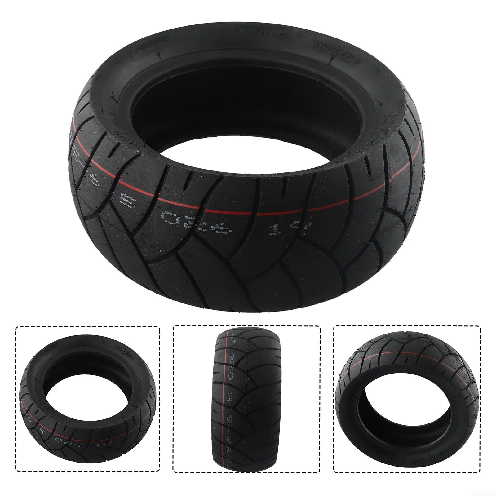 Neumático sin cámara de 11 pulgadas 90/65-6.5 & 100/55-6.5 para patinete eléctrico, neumático de goma resistente y duradero con fuerte agarre, rueda negra todo terreno para patinetes