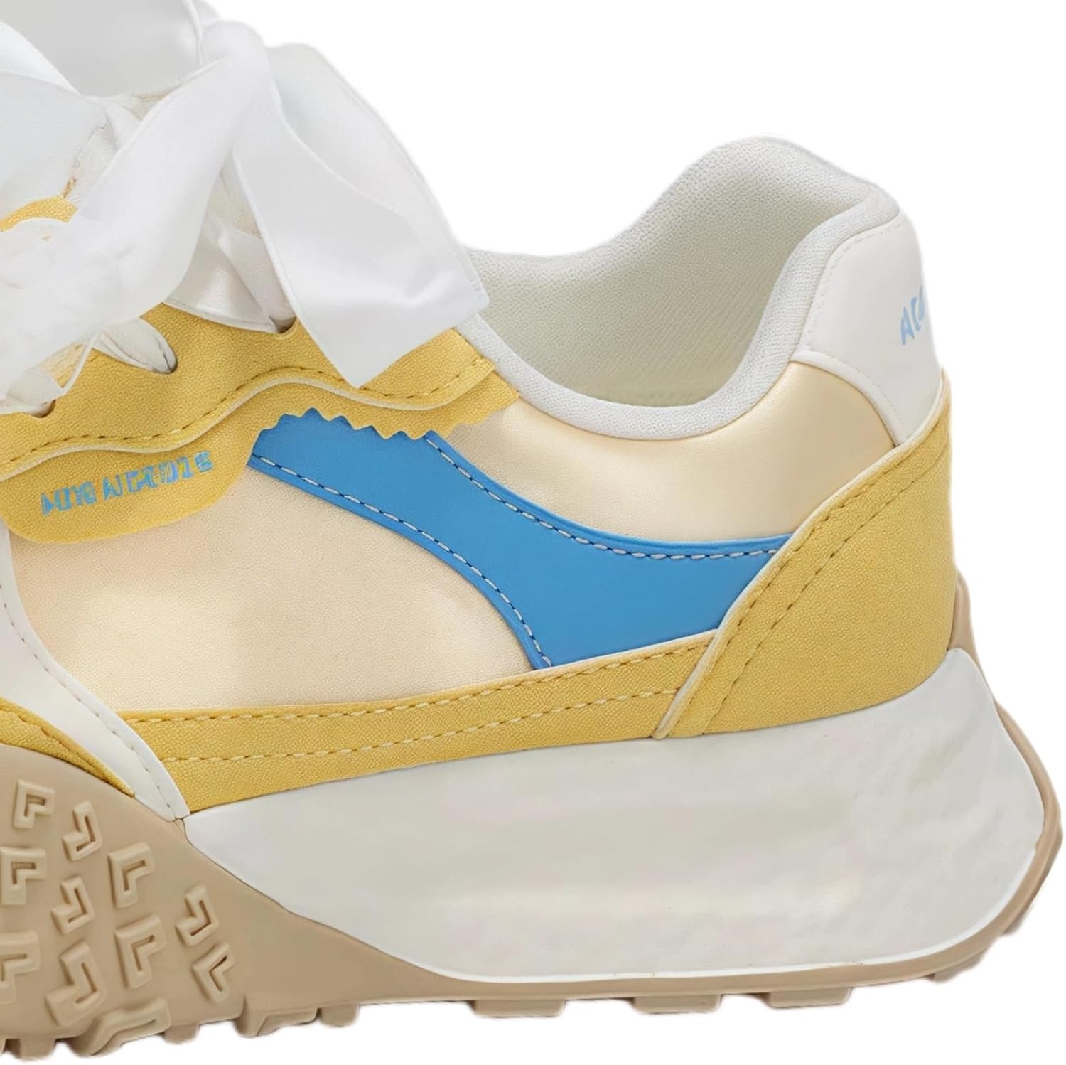 Women Platform Sneakers Pearl Lace Decoration Casual Daily Walking Fashion Chunky Footwear Elegant Ribbon Bow Shoes