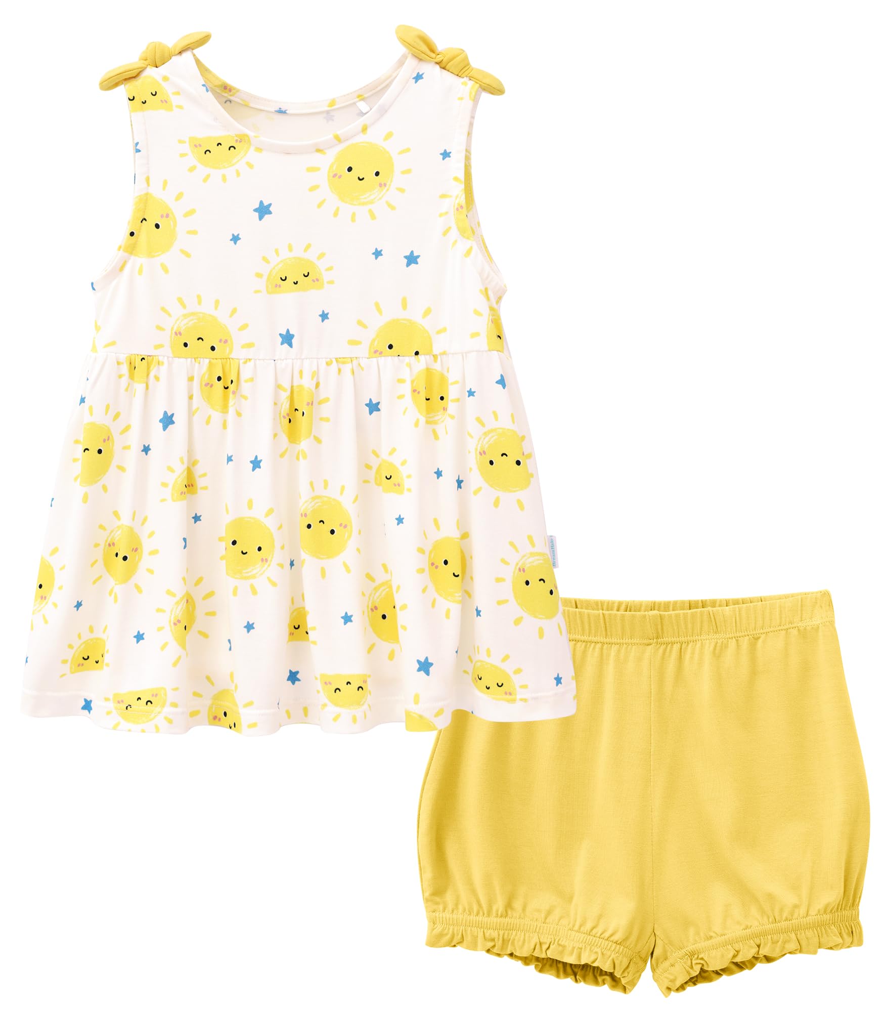 Toddler Girl Clothes Summer Outfits Sleeveless Tops &amp; Shorts 2-Piece Set Clothing Sets, Viscose Made from Bamboo