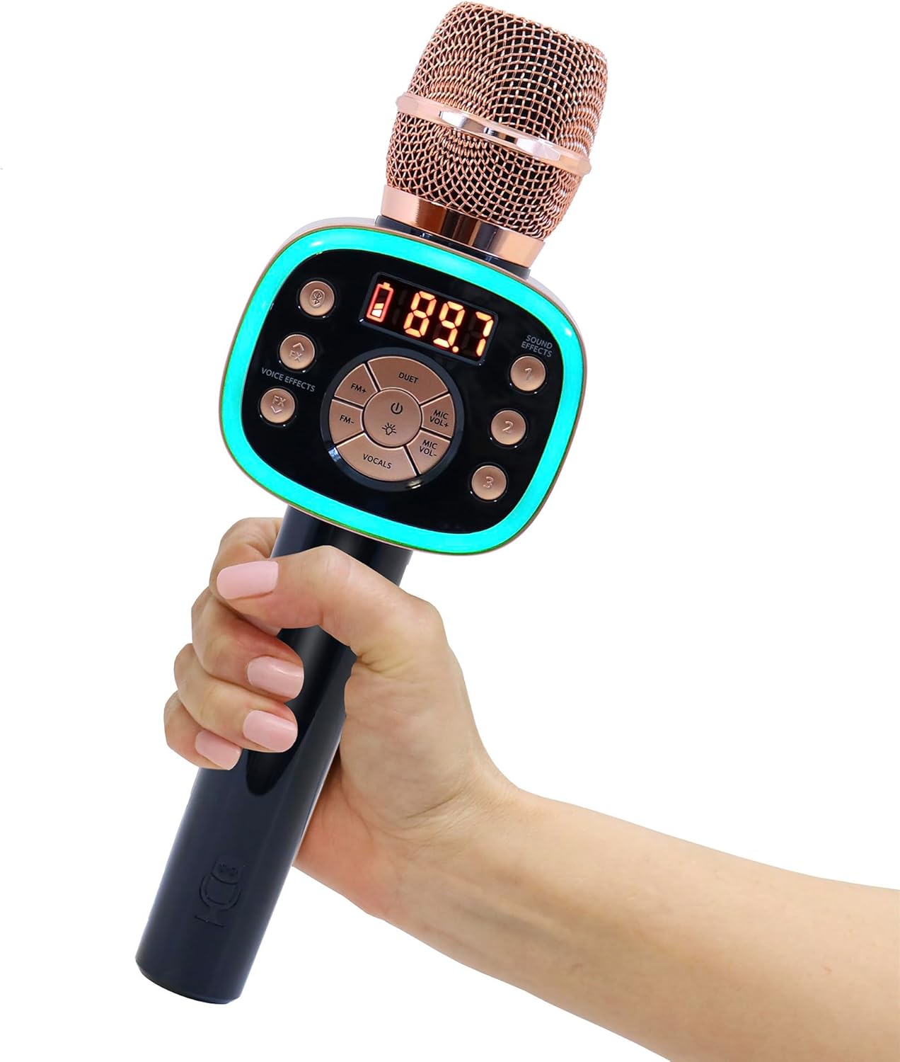 Singing Machine Carpool Karaoke The Mic 2.0 Microphone in Rose Gold